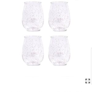 Ban.do Acrylic Glitter Wine Glasses
